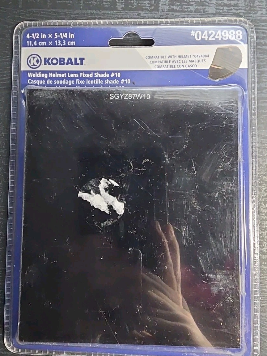 Kobalt Welding Helmet Lens Fixed Shade 4-1/2 x 5-1/4 in | #0424988