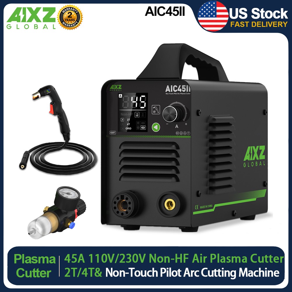 AIXZ 45 Amp Non-HF Plasma Cutter , Non-Touch Pilot Arc Cutting Machine 110/230V