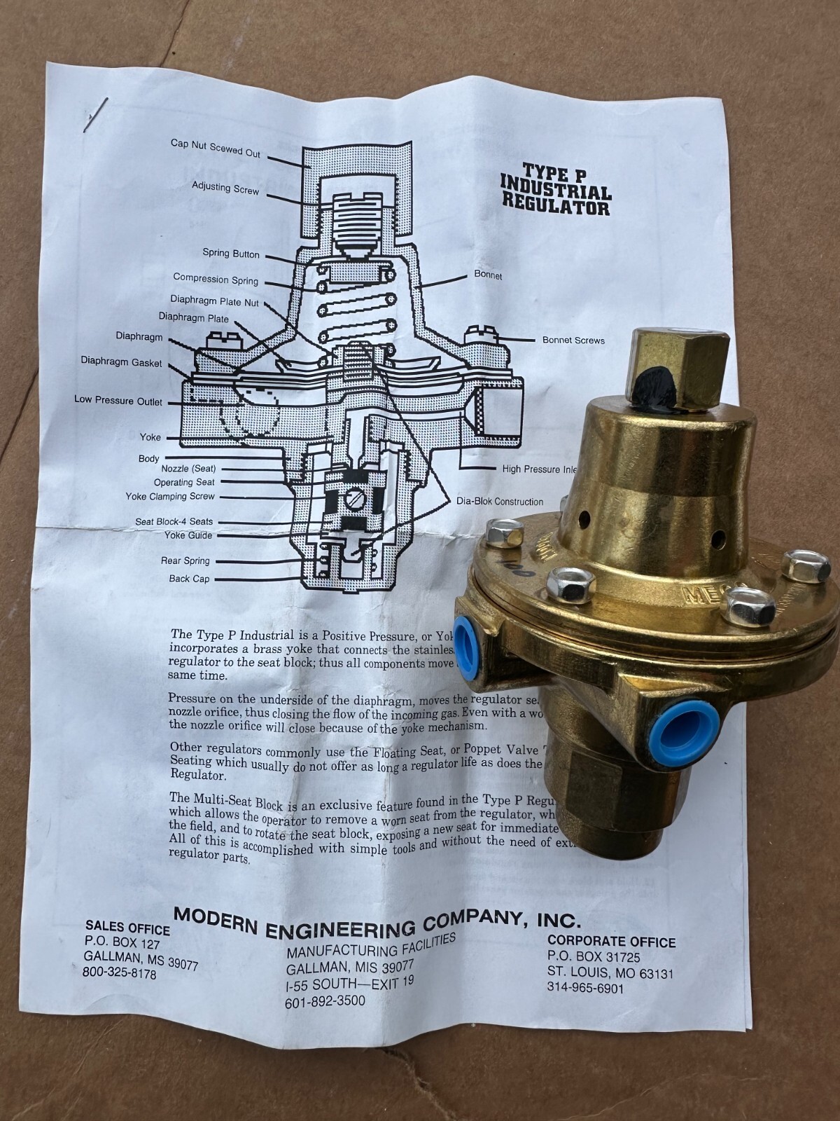 Meco Modern Engineering 8507 regulator Part No 975-600
