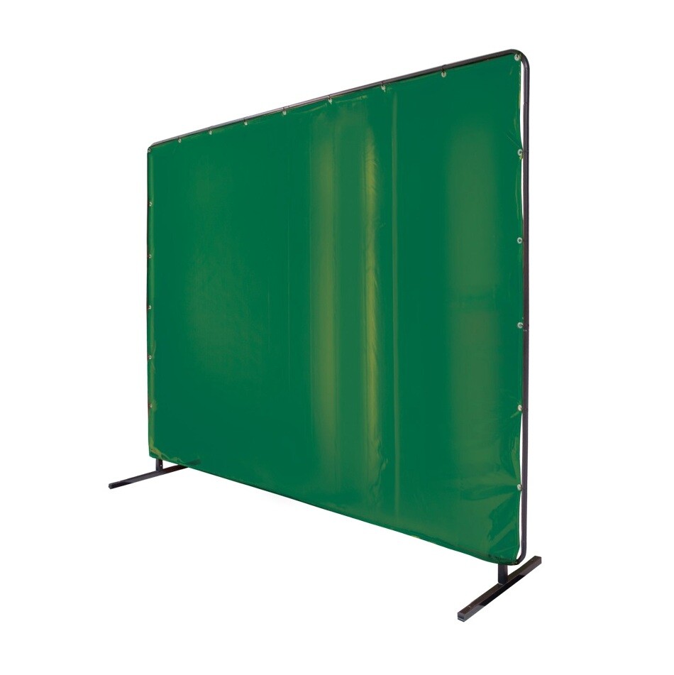 Revco 6′ x 8′ Welding Screen & Frame Saf-Vu 14 mil. Translucent Vinyl Green