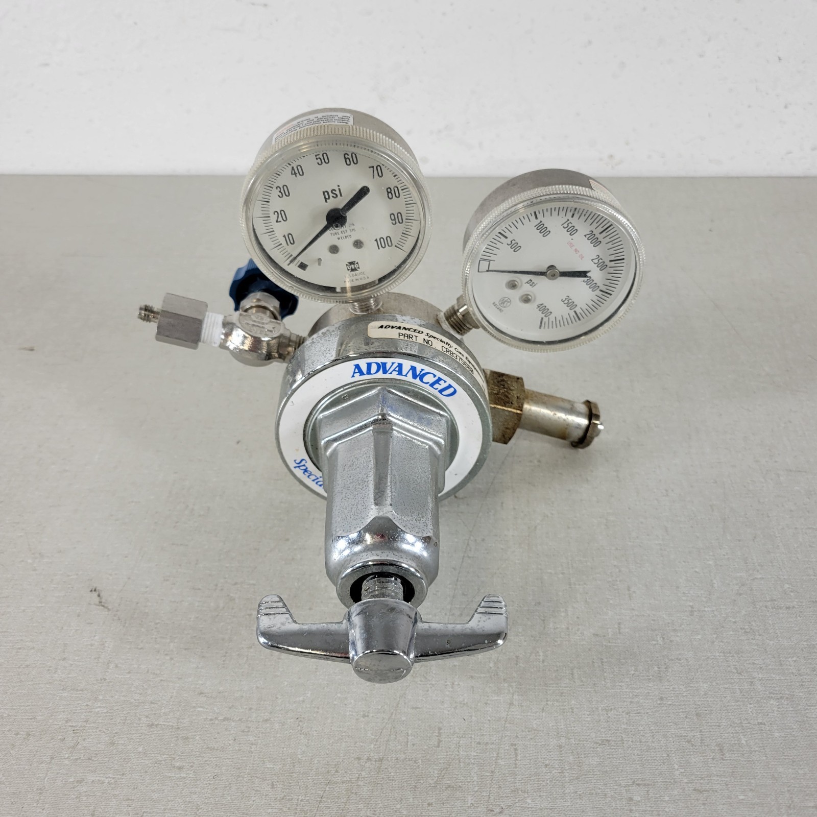 Advanced Specialty Gas Equipment CRB375660 ASGE Regulator 0-100 & 100-4000 PSI