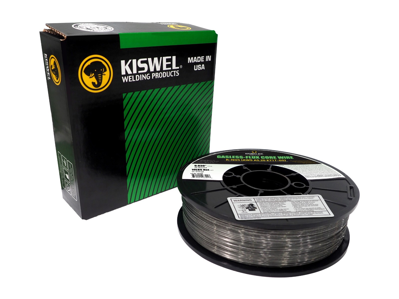 (Made in USA) Kiswel E71T-GS .030 in. Dia 10lb. Gasless-Flux Core Welding Wire