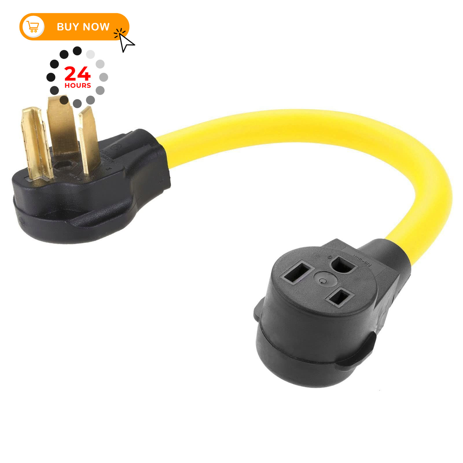 SURIEEN NEMA 10-30P to 6-50R Welding Adapter Cord, 6-50R, Yellow