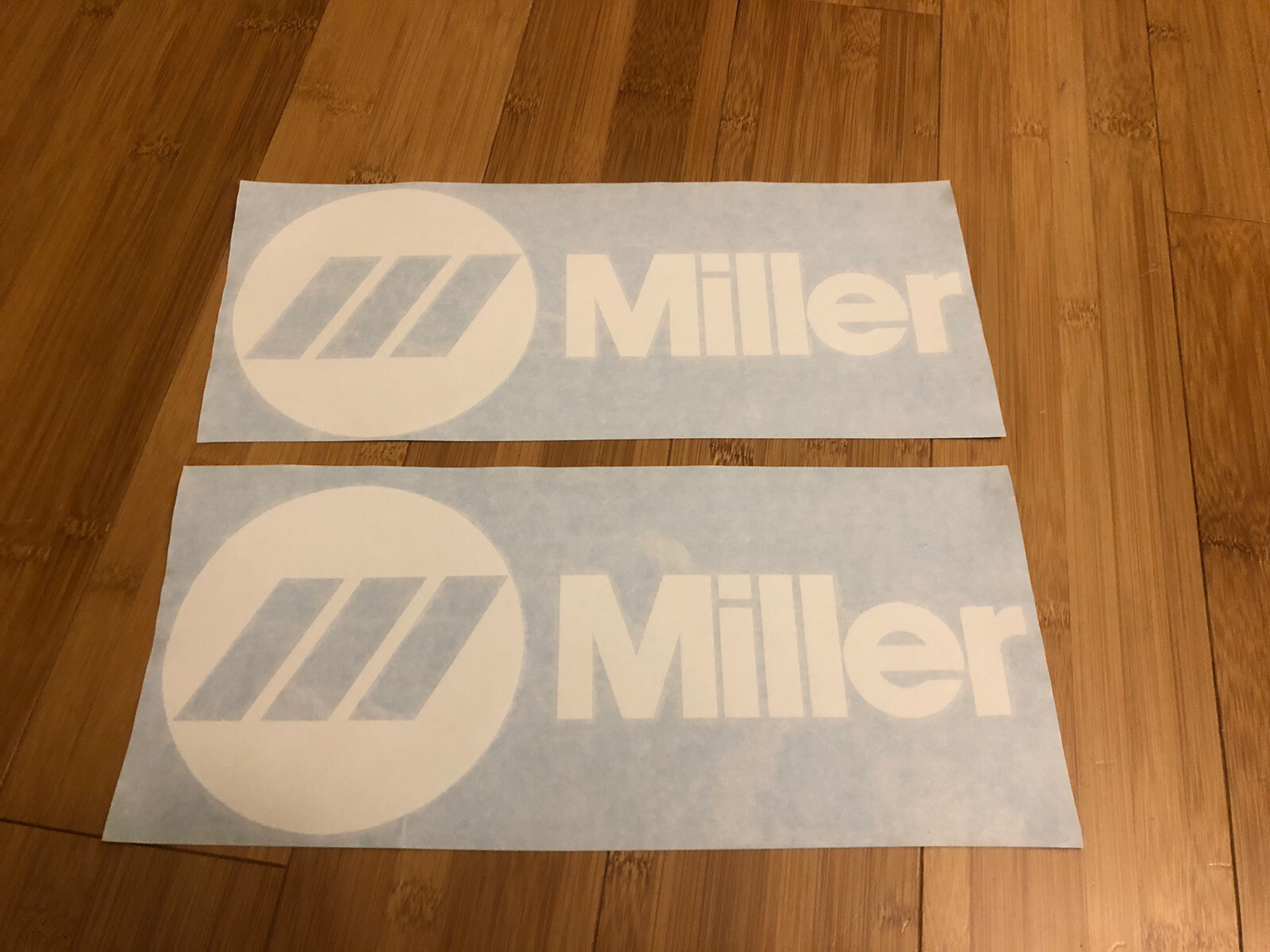 MILLER WELDER 12” WIDE (set Of 2) Replacement DECAL STICKER WHITE VINYL USA