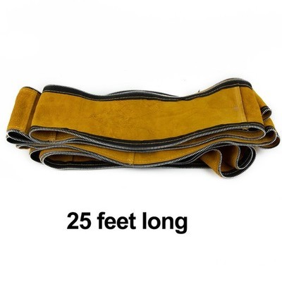 TIG Mig Cowhide Leather Welding Torch Cable Hose-Cover 25ft L 4in W With