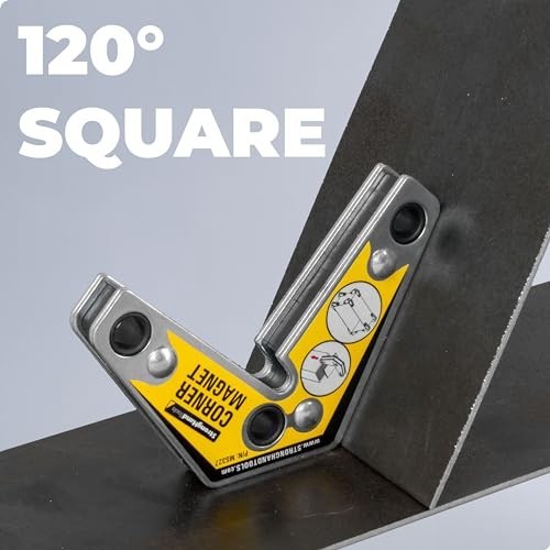 Magnetic Corner Squares Twin Pack – 12°, 90°, 60° Angles, 30 lbs Pull Force, Low