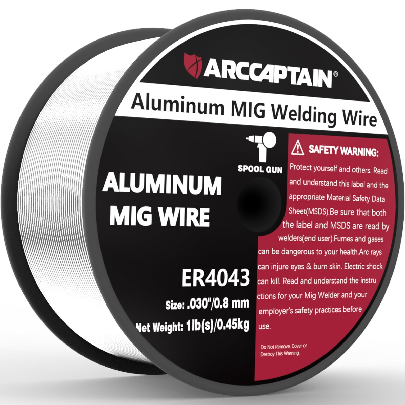 ARCCAPTAIN Silicon Aluminum Welding Wire ER4043 0.030” Aluminum/Mig Welding Wire