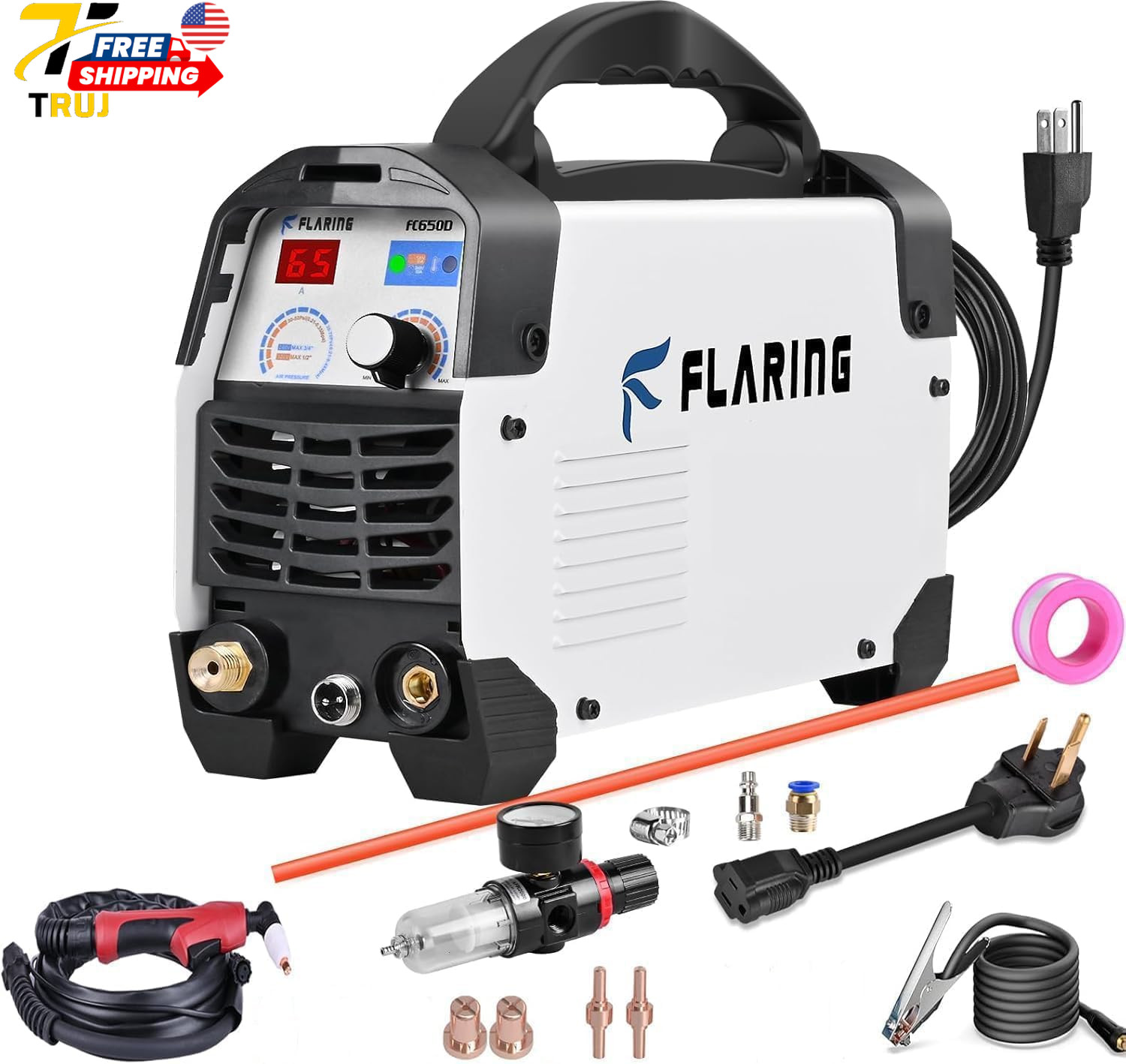 Plasma Cutter,65 Amp Plasma Cutter Machine 120V 240V 4/5″ (20Mm) Max Cutting 1/2