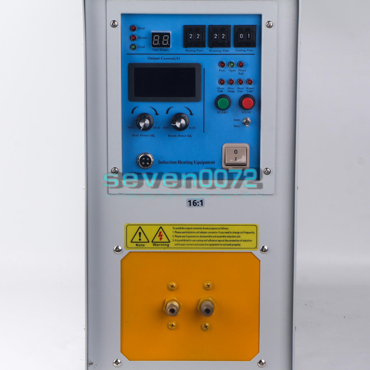 ONE 15KW 30-100KHz High Frequency Induction Heater Furnace 15A 110/220V