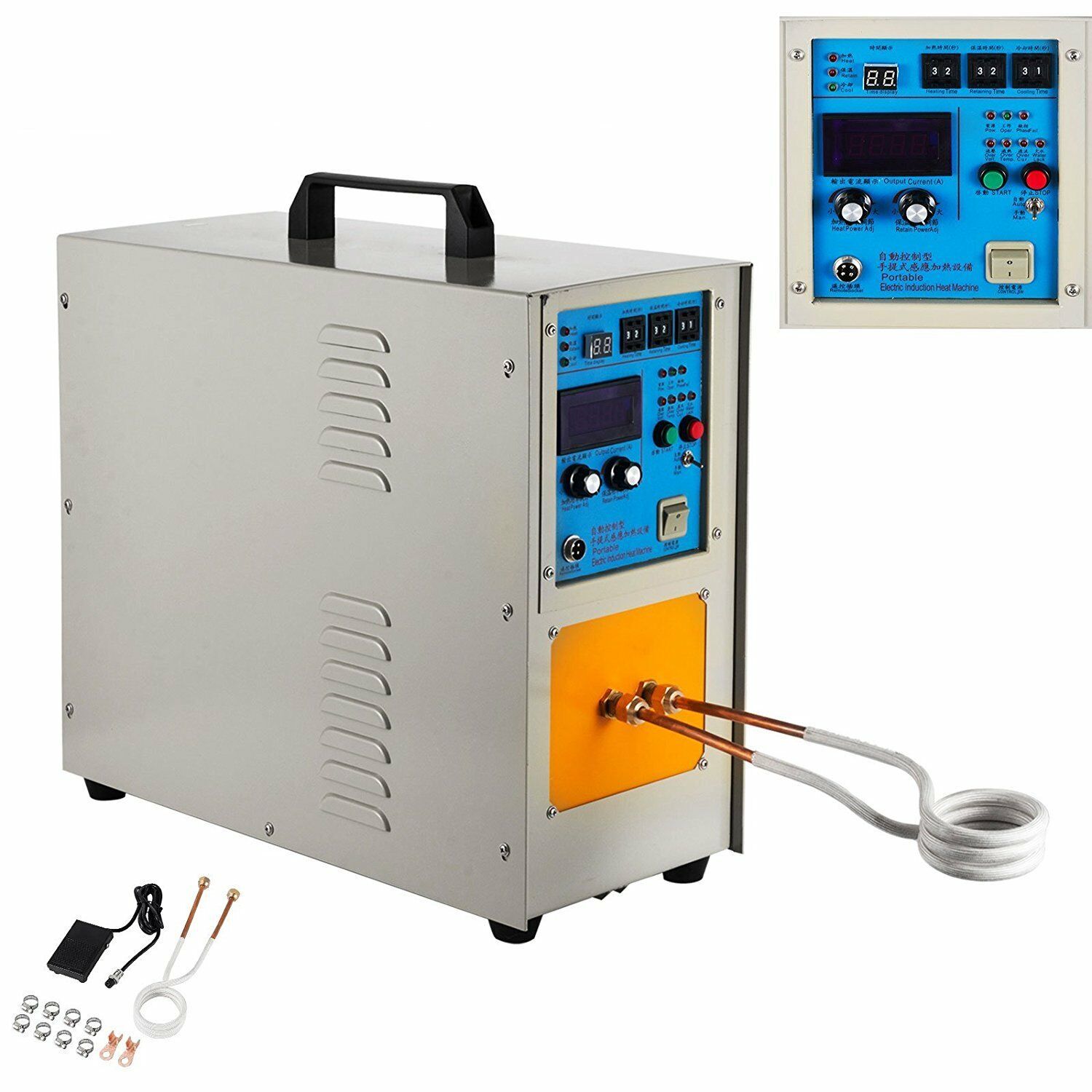 2200 ℃ 15KW 30-100KHz High Frequency Induction Heater Furnace Melting Heating