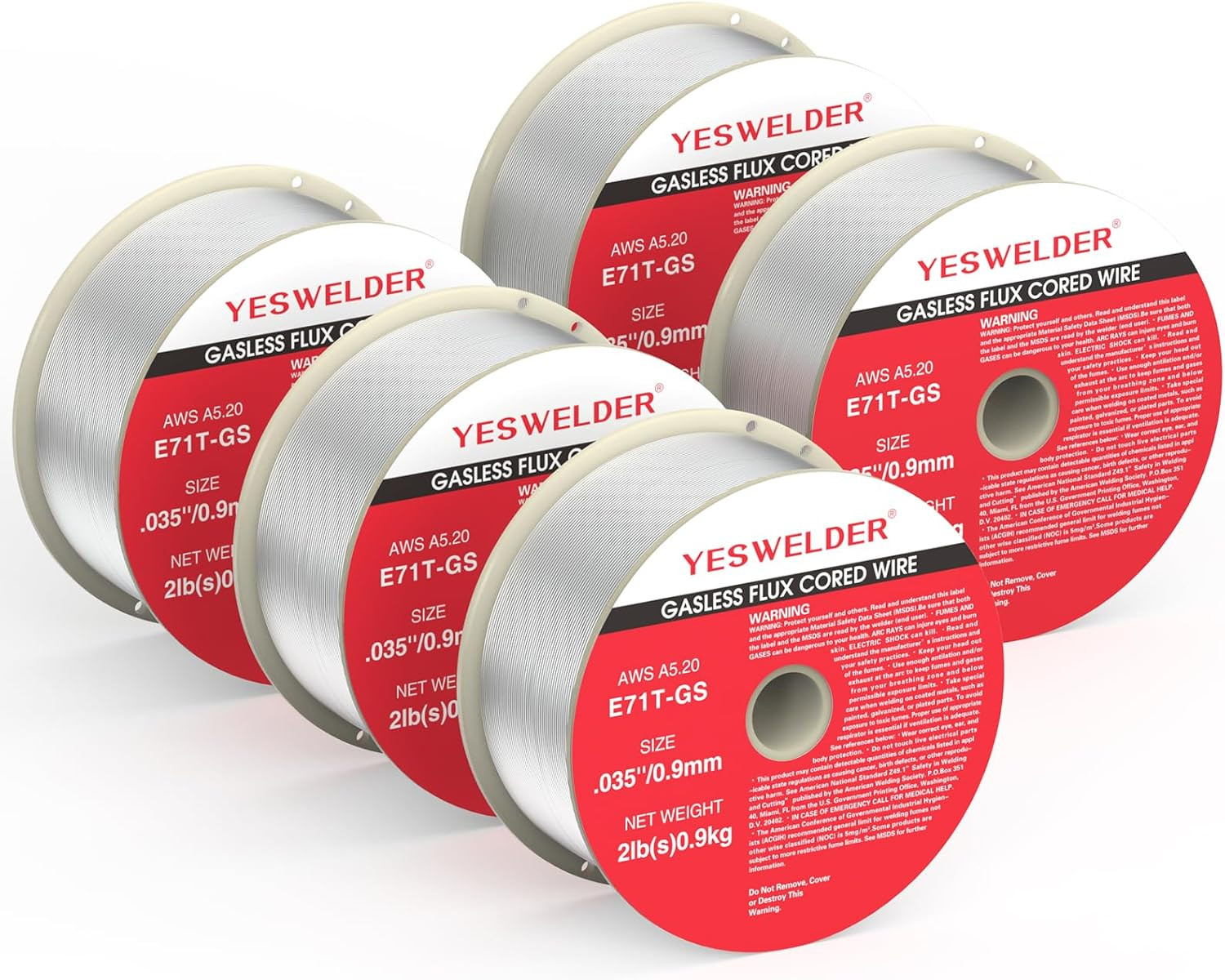 Flux Core Gasless MIG Wire, E71T-GS Mild Carbon Steel .035-Inch