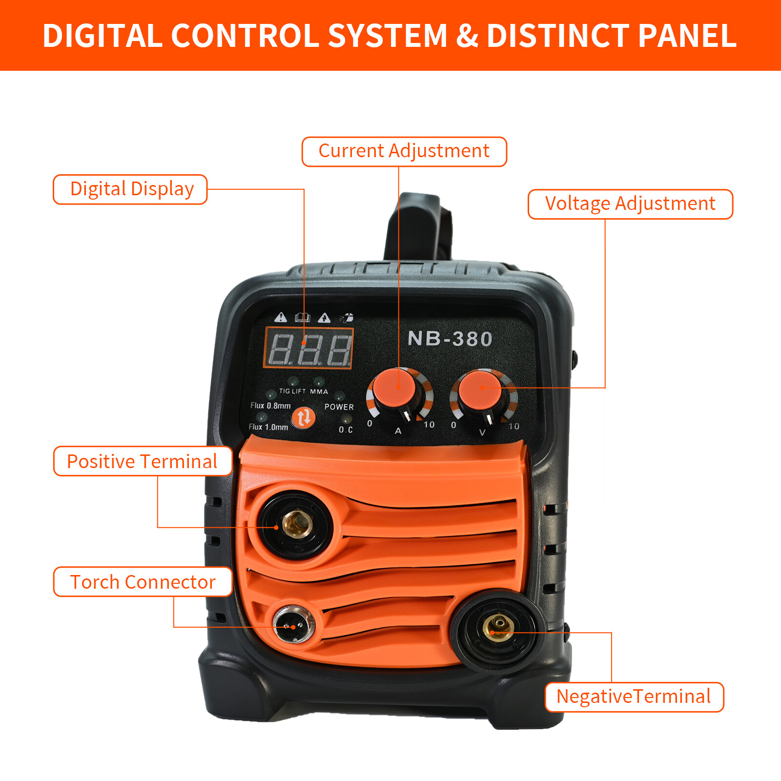 ABX Upgraded 3 IN 1 Mini Welder Machine MMA MIG TIG Welding Machine AC 110V 380A