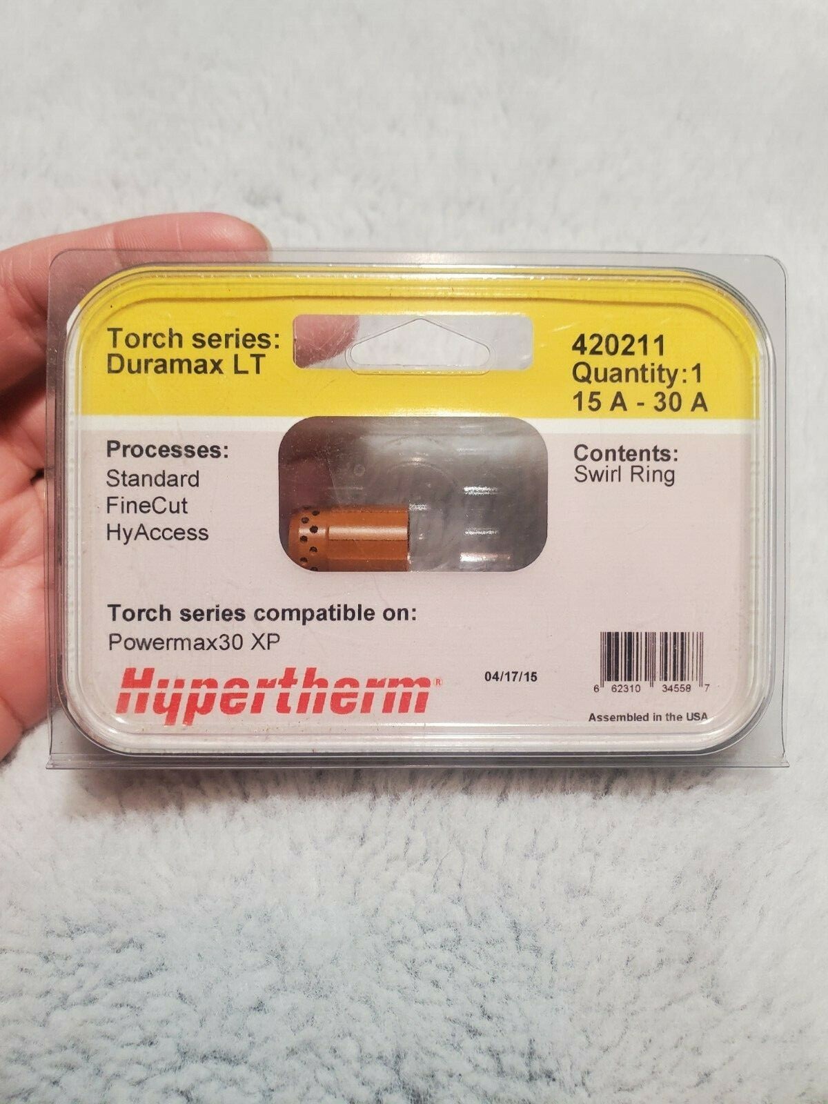 Brand New Hypertherm 420211 Swirl Ring for Powermax 30XP 