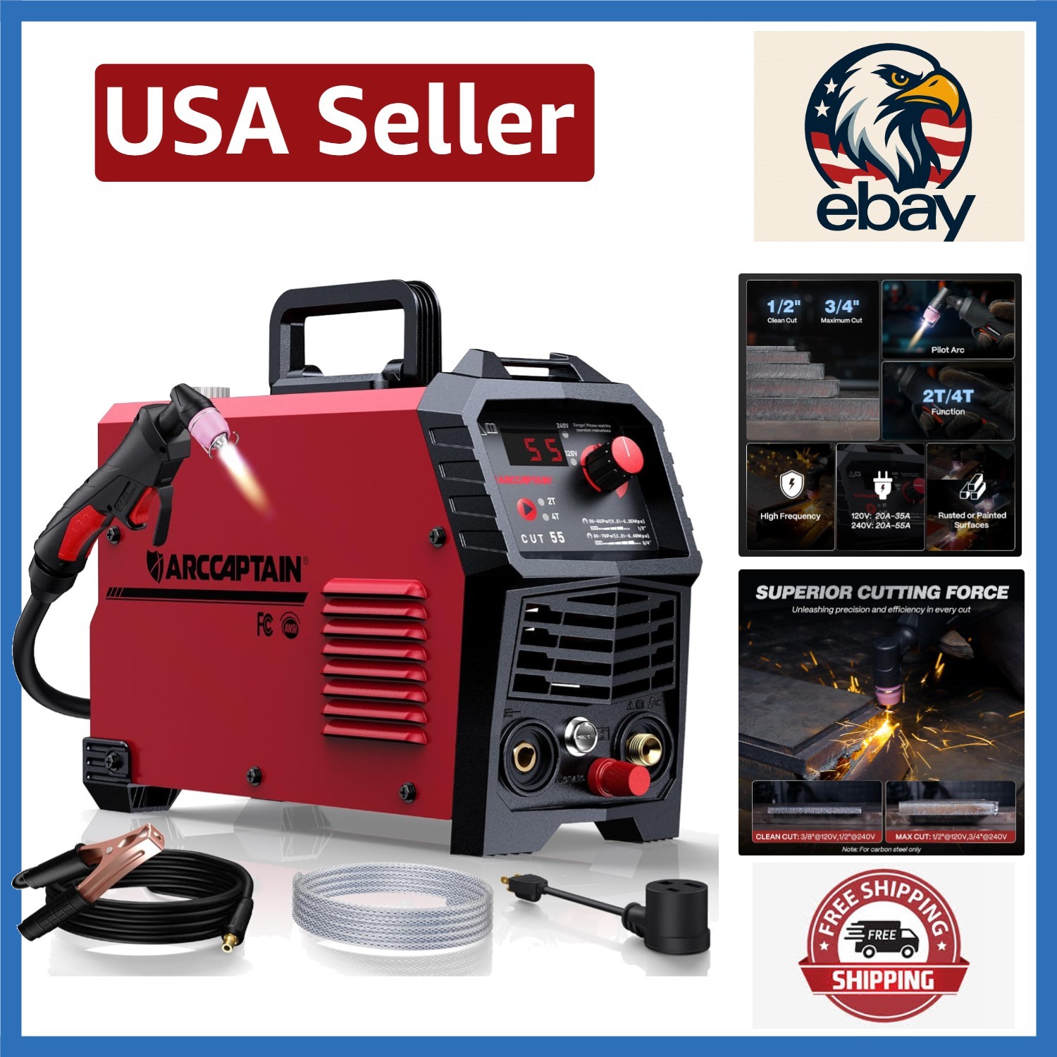 Compact 55A Dual Voltage Plasma Cutter – Perfect for Beginners & DIY Projects