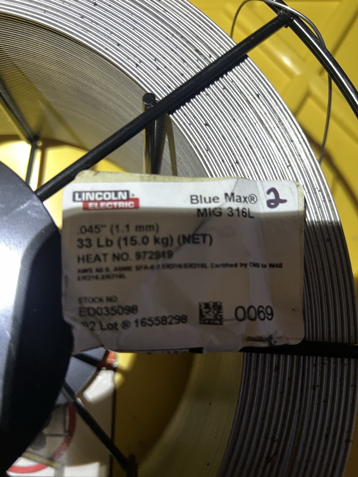 .045″ ER316L Blue Max® 316L Stainless Steel MIG Wire 33 lb Steel Spool