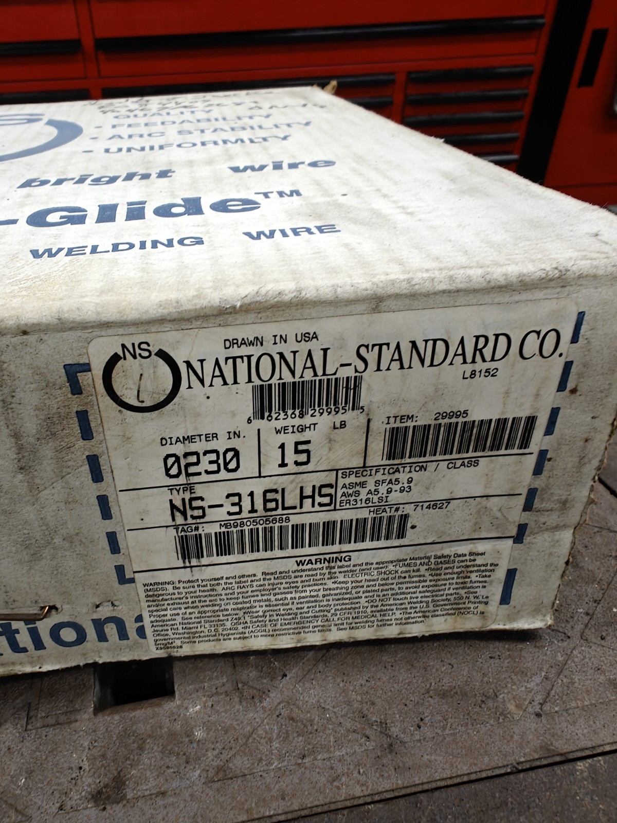 NS 316LSI .023 Stainless Steel 15lb spool National Standard Satin Glode