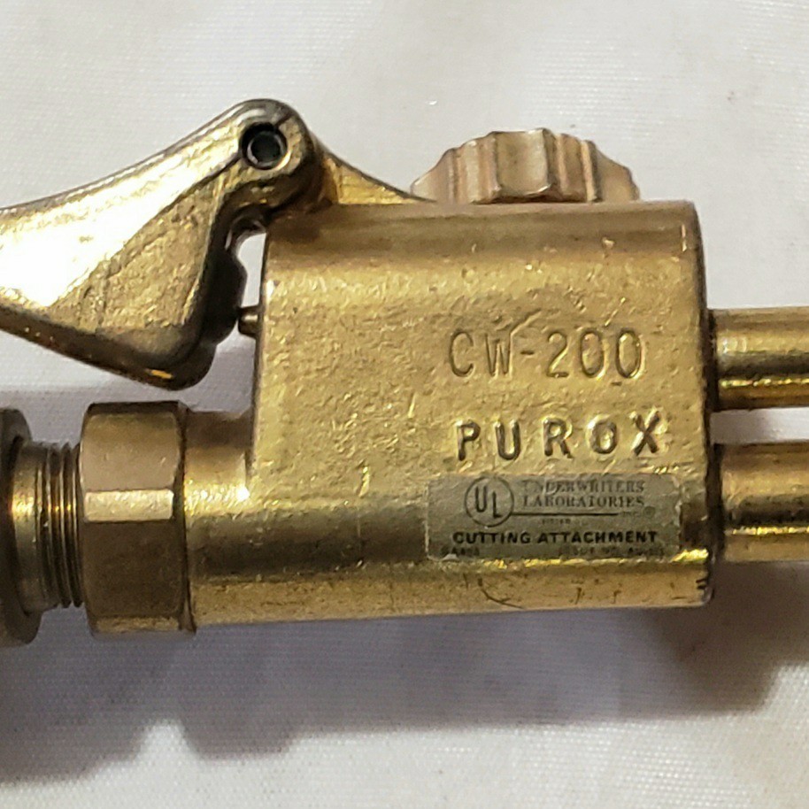 Purox Torch Set W-200 Welding Handle CW-200 Cutting Attachment & Retaining Nut
