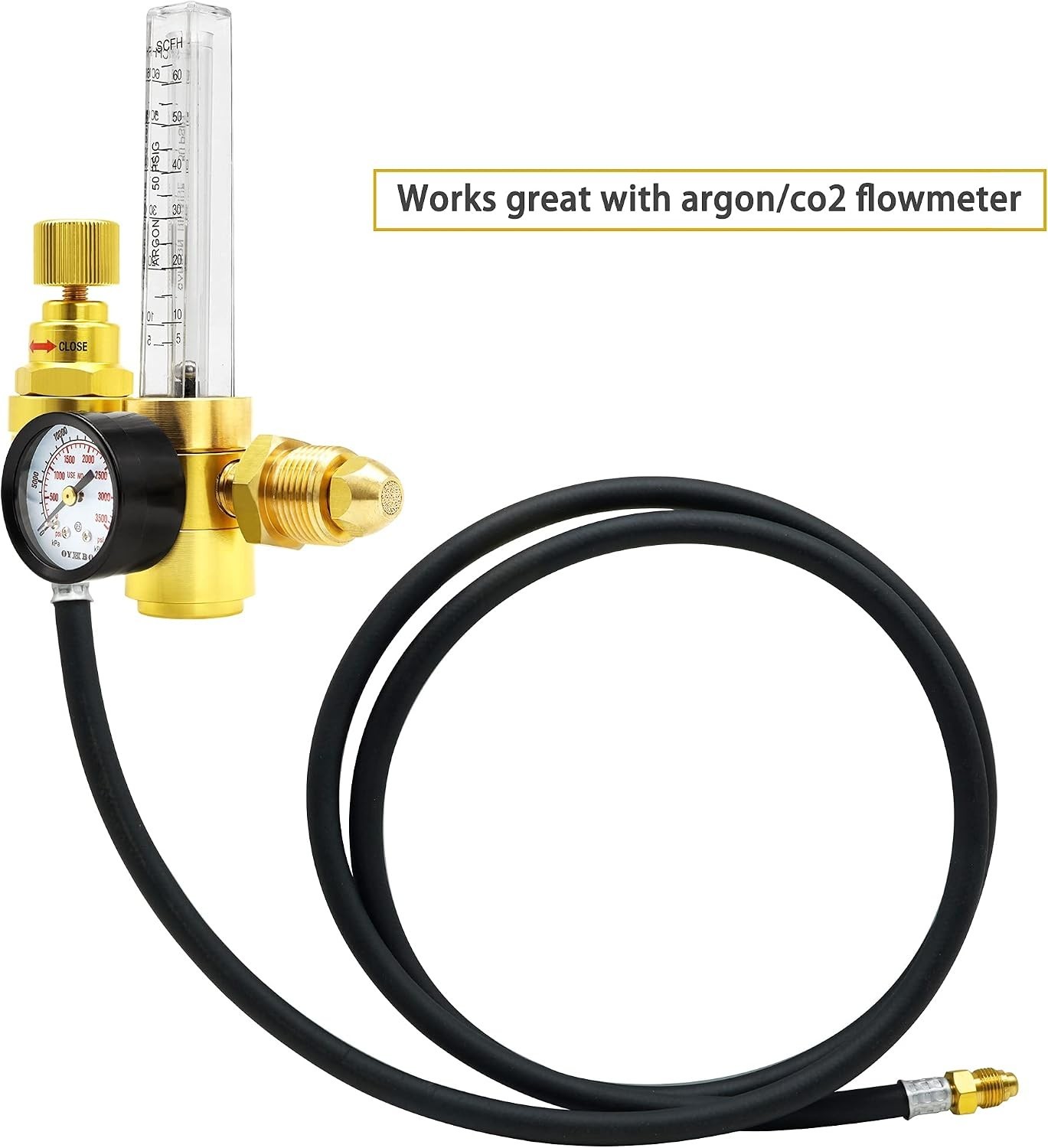 Versatile 6.56FT Inert Gas Hose – 600 PSI Rated for Secure Welding Connections