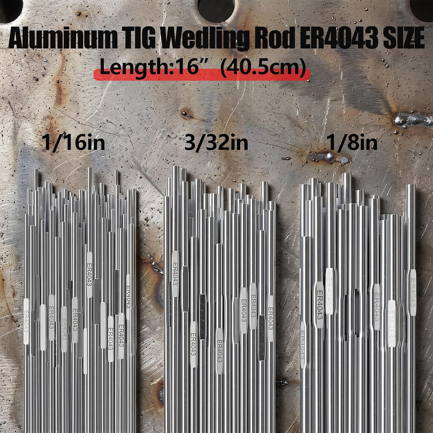 ER4043 3/32″X 16″ 1.8LB Aluminum TIG Welding Wire Filler Rod | Low Splatter Corr