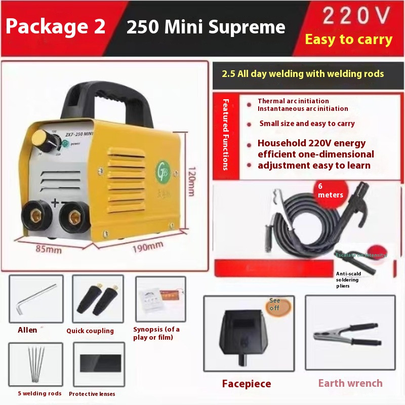 20-250A Inverter Arc Electric Welding Machine IGBT MMA ARC ZX7-250 Welder