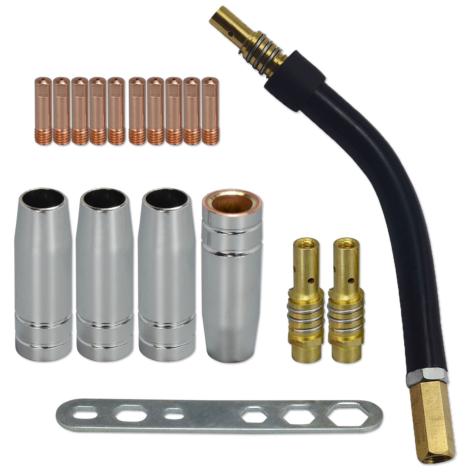 For MB15 15AK Contact Tip .035” 0.9mm M6 Holder Difuser MIG Welding Torch 18pcs