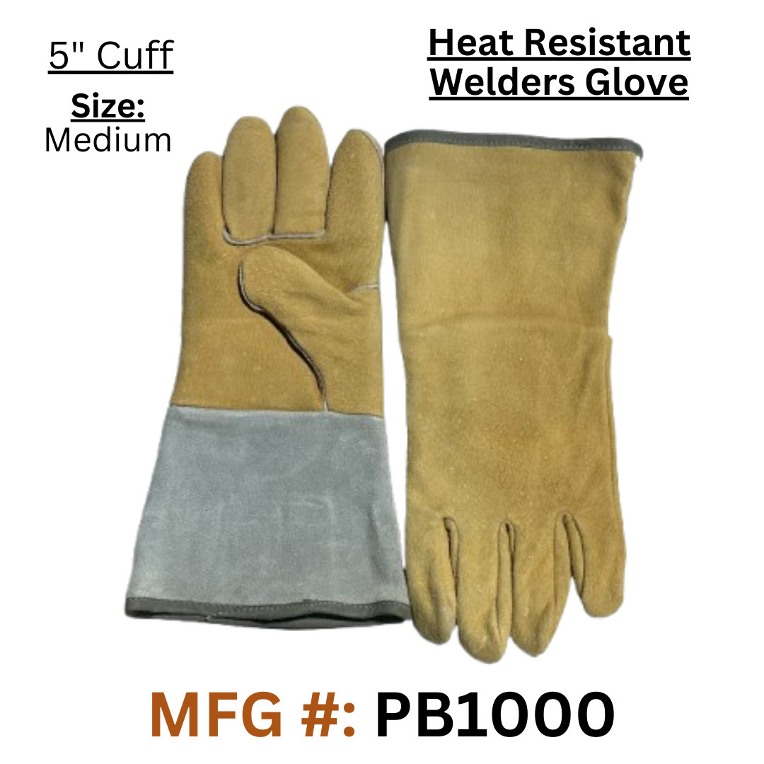 Elliott Heavy Duty Pigskin Leather – Protective Leather Gloves – 5″ Cuff -PB1000