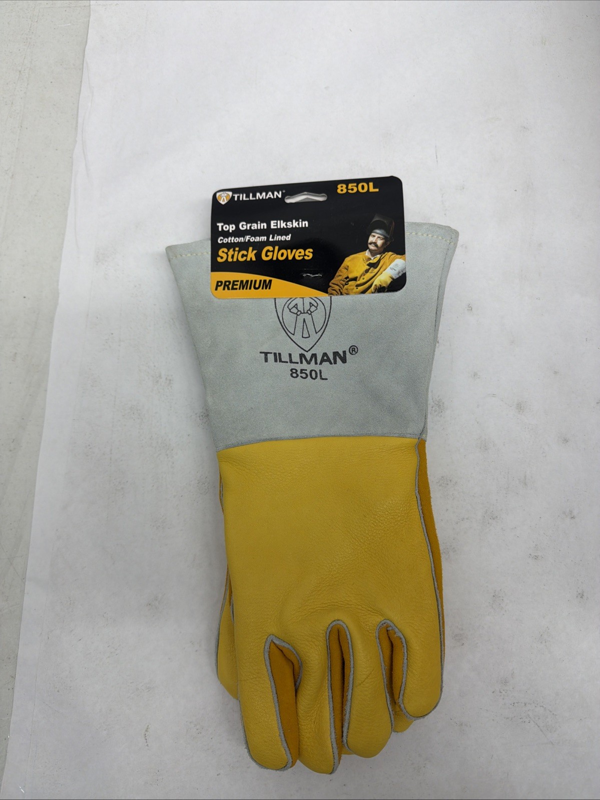 Tillman 850 Premium Top Grain Elkskin Stick Welding Gloves, Large