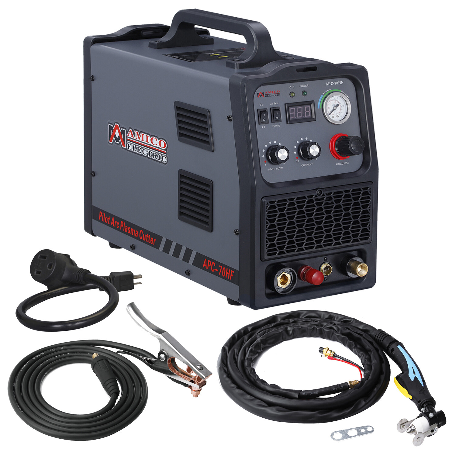 Amico APC-70HF, Pro. 70 Amp Pilot Arc Plasma Cutter, 100-250V & 80% Duty Cycle