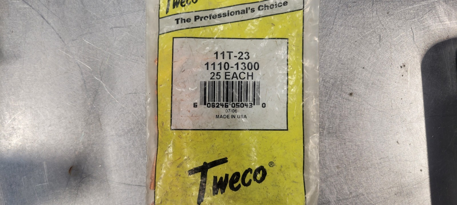 Tweco 11T-23, 1110-1300 0.023″ Tapered Contact Tip