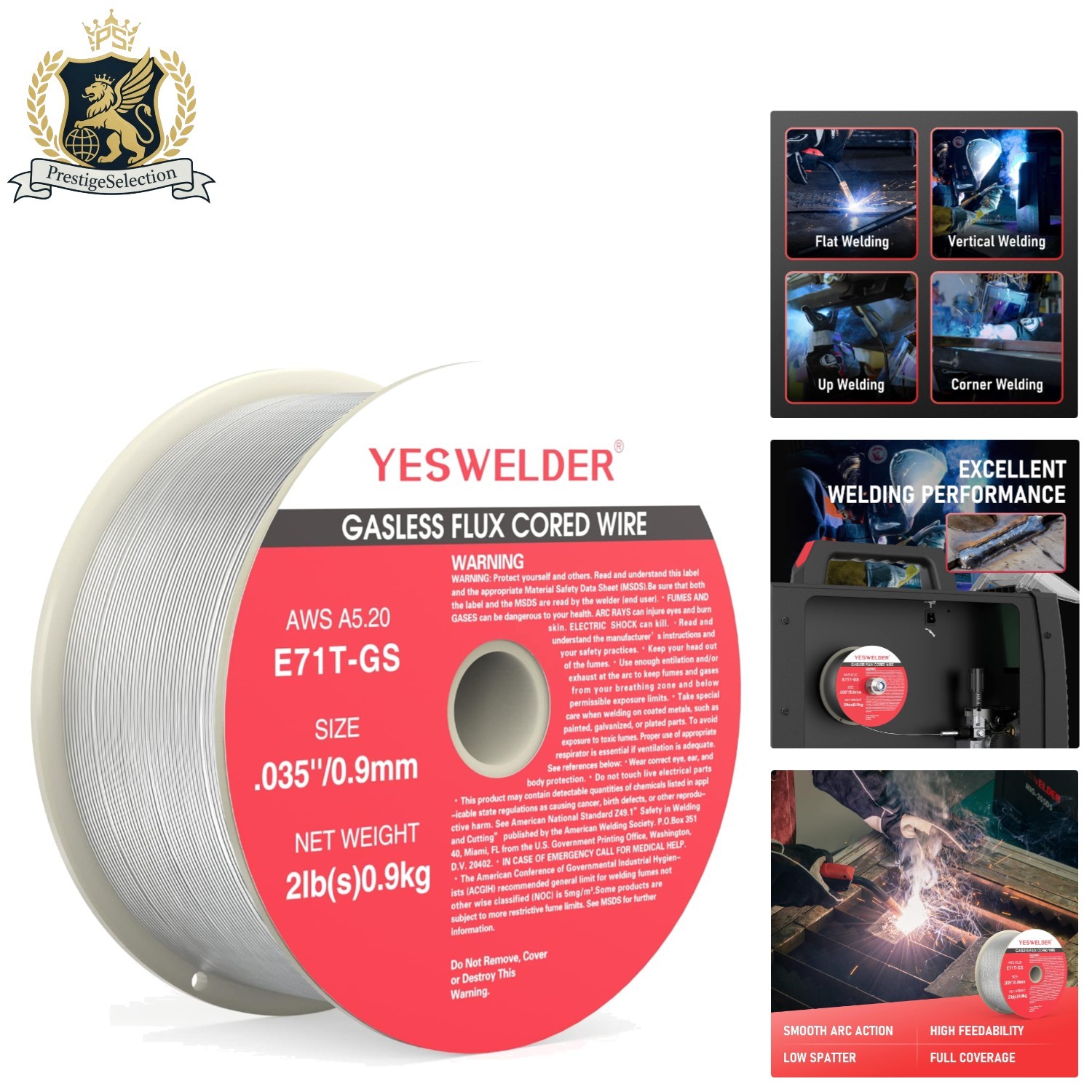 Versatile .035-Inch Flux Core Welding Wire – Strong ABS Spool, 2 Pounds