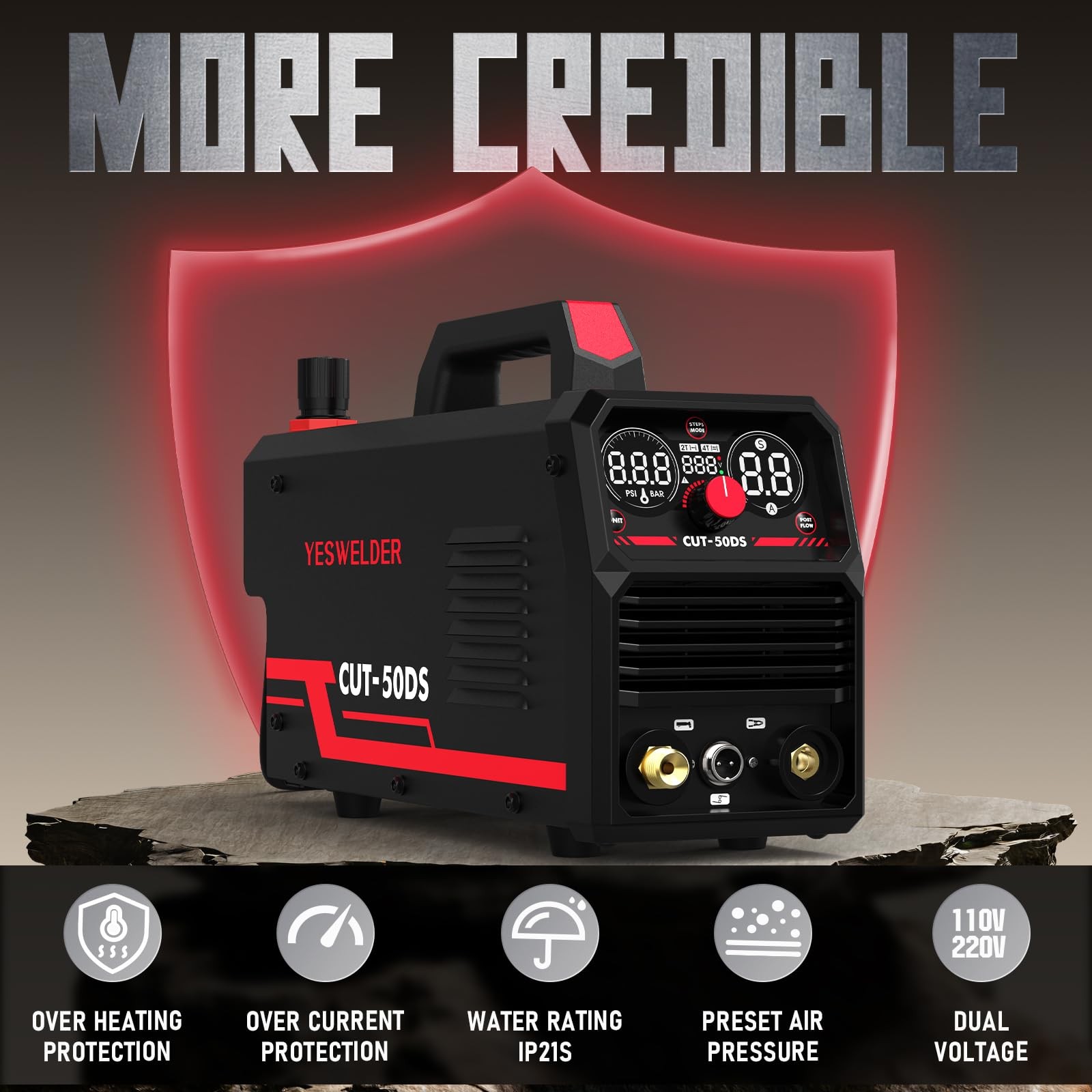 YESWELDER CUT-50DS Plasma Cutter 50Amp, 110/220V Dual Cut-50ds