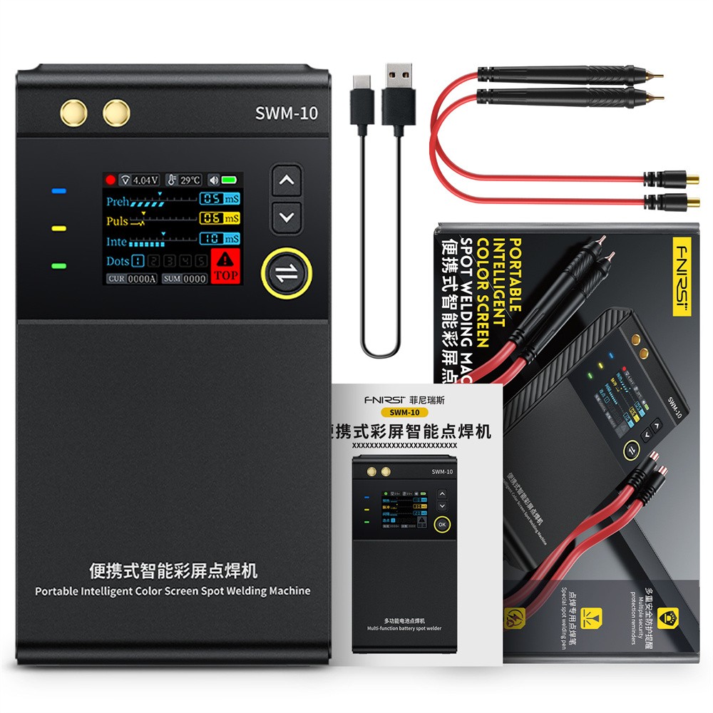 FNIRSI SWM-10 Handheld Spot Welder 1.8-inch LCD Screen For Battery Spot Welding