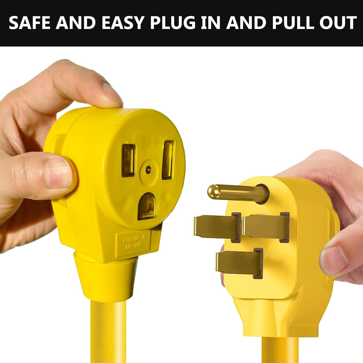 Welder Adapter Cord,Nema 14-50P Male to 6-50R Female,Rv Plug 50 Amp 4 Prong to 3
