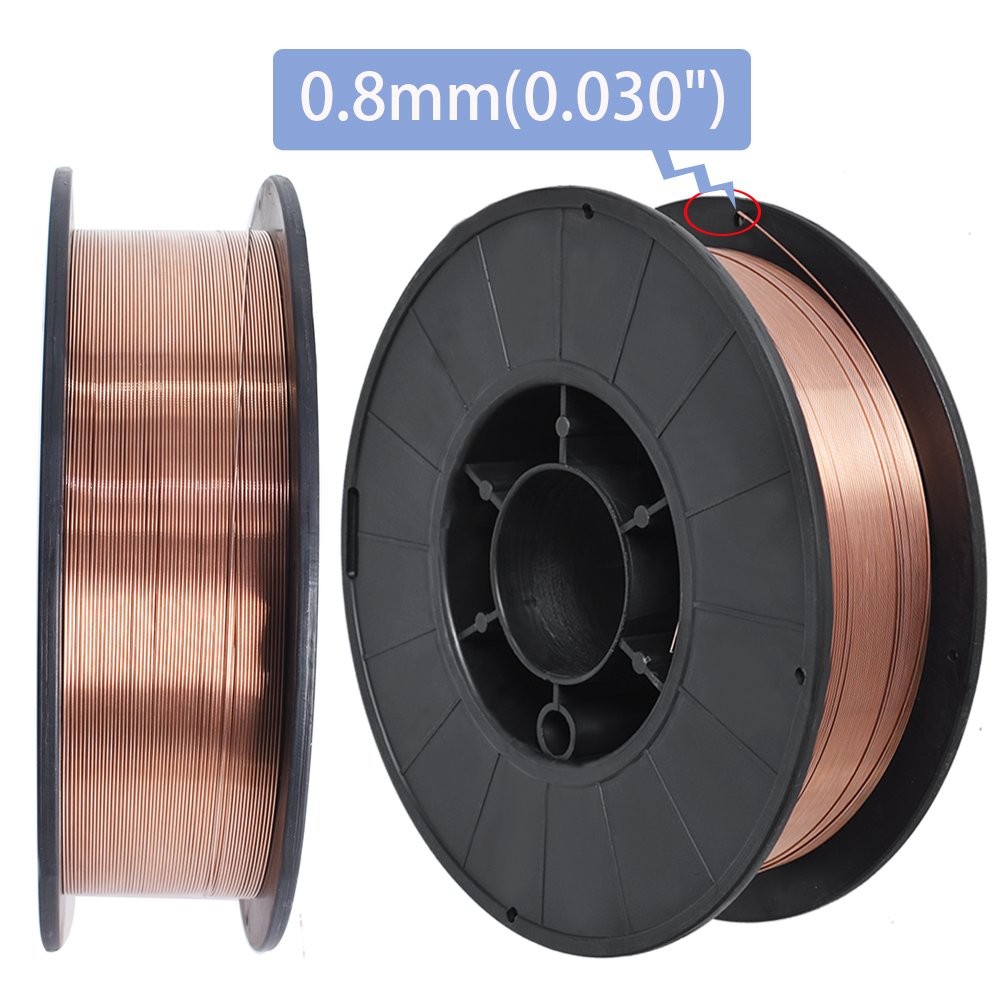 2 Piece ER70S-6 0.030″ 0.8mm Premium Steel MIG Welding Wire 11-lb Roll New