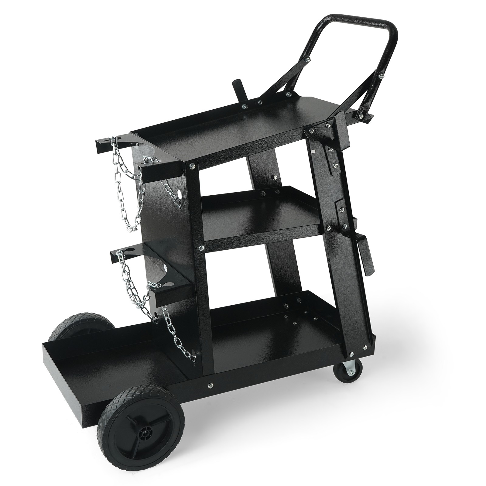 VEVOR Welding Cart 3-Tier 400 LBS Welder Welding Cart with 360° Swivel Wheels