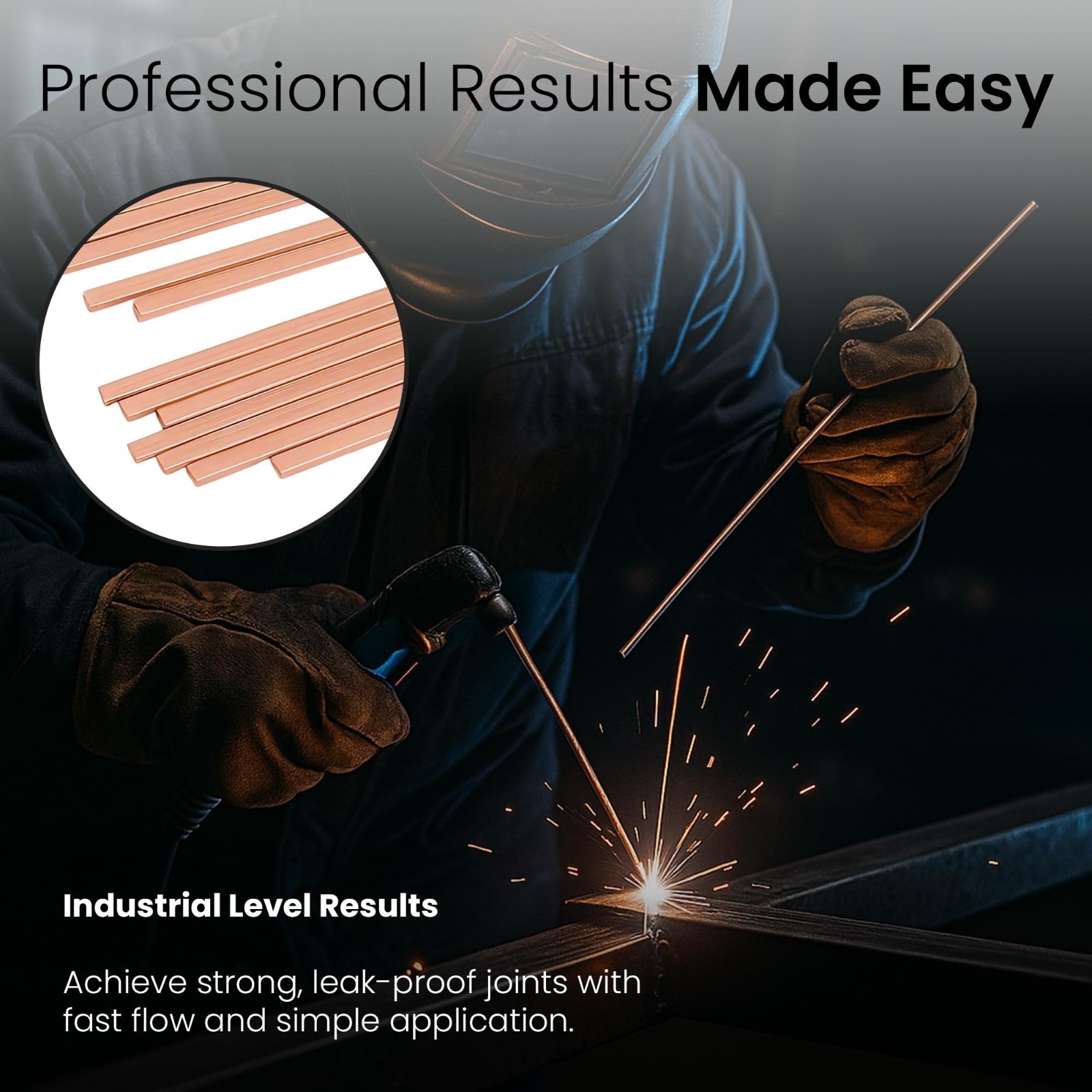 42 Pcs Brazing Rods 15 Percent Silver Solder Phos Copper Flat Welding Alloys