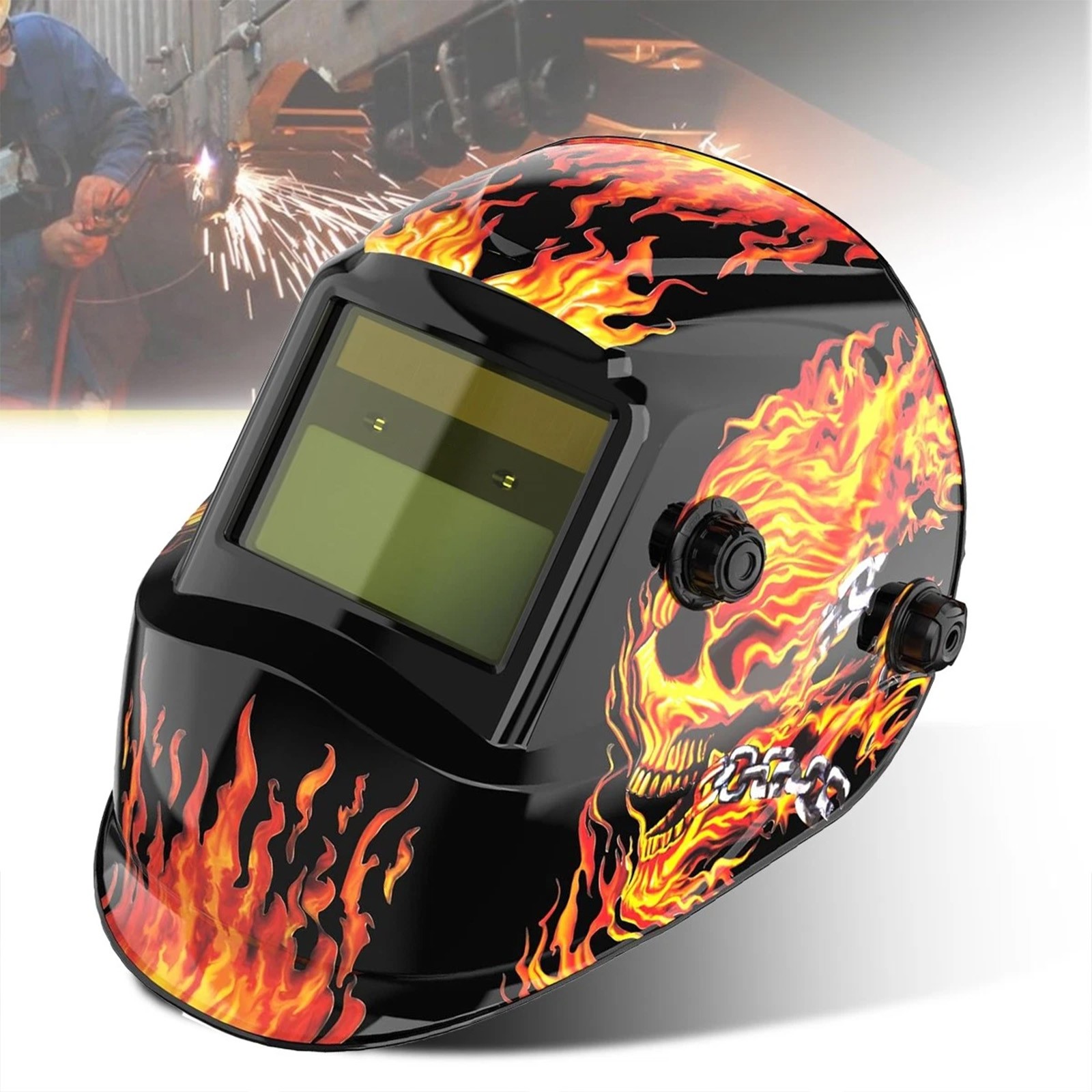 Large View Area True Color Welder Helmet^Auto-Darkening Welding Helmet/Hood/Mask
