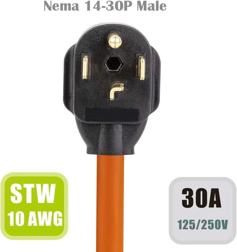 NEMA 14-30P to 6-50R 1.5FT Adapter Cable – 7000W Power, Heavy-Duty Design