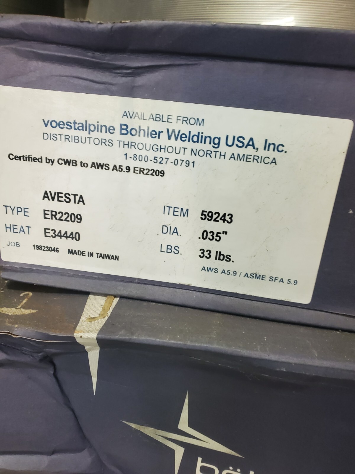 Stainless Steel Welding Wire-Certified by CWB to AWS A5.9 ER2209
