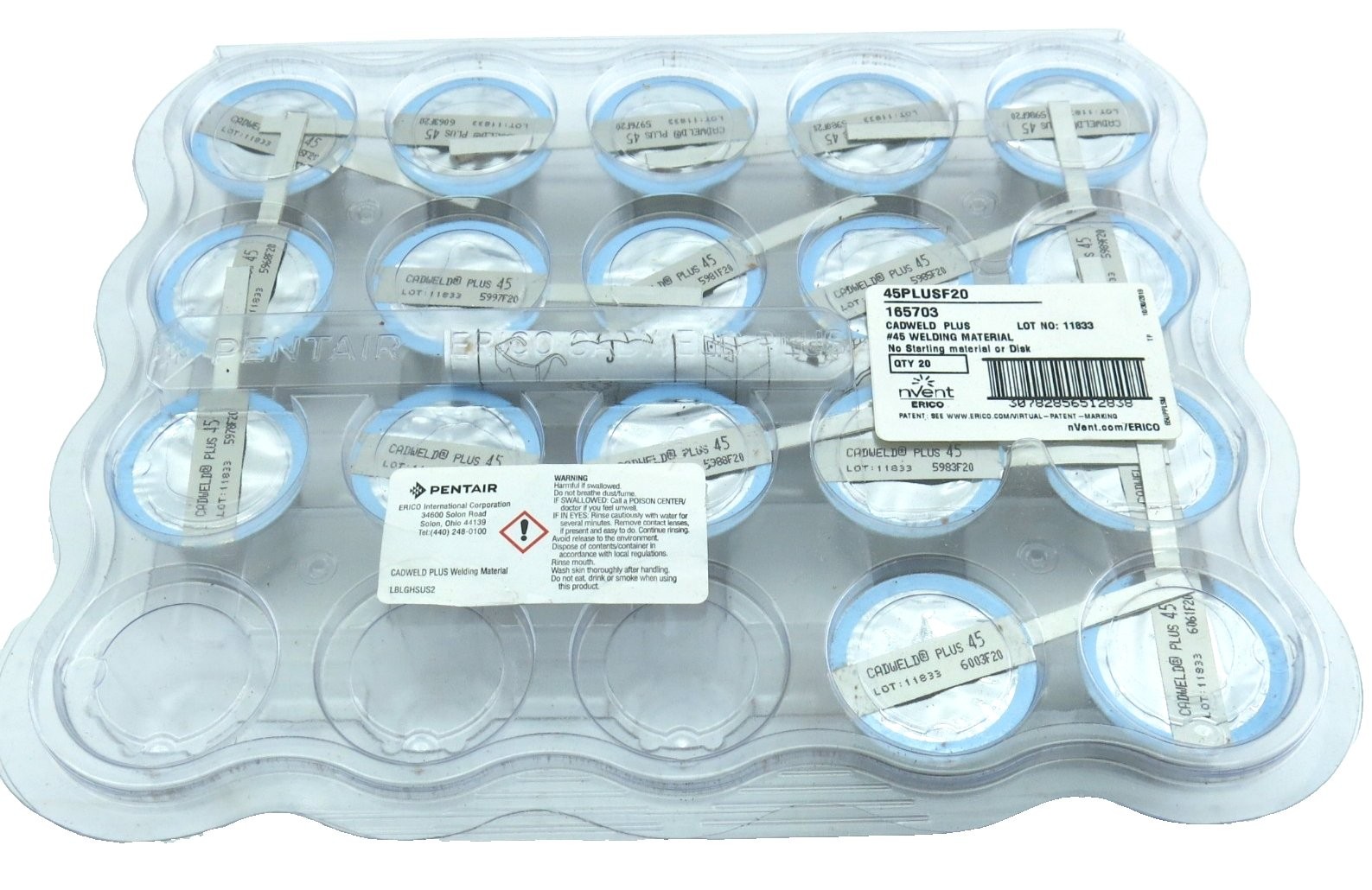 17 Shots nVent ERICO Cadweld Plus Welding Material F20 45PLUSF20 165703 #45