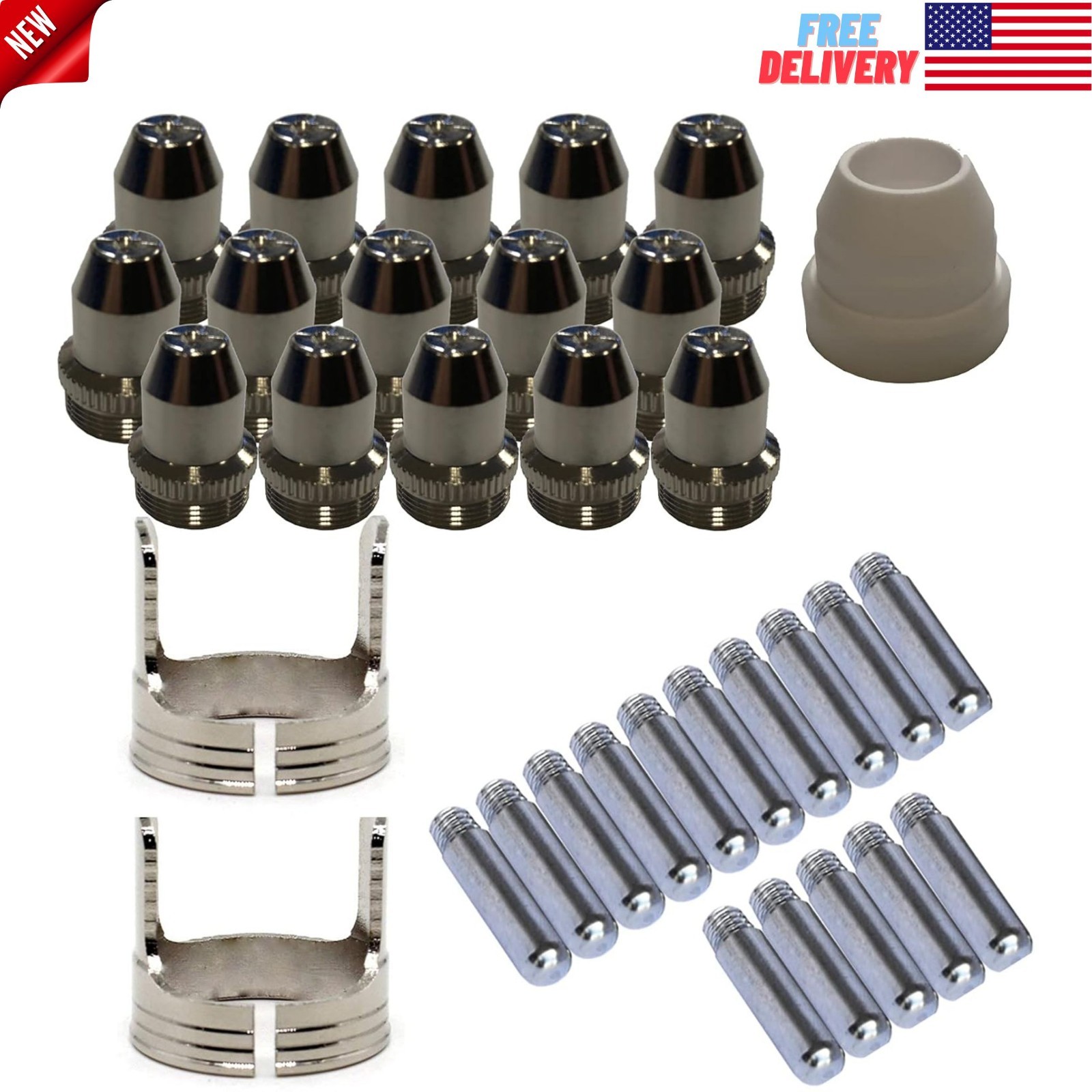 33pcs Plasma Cutter Torch Consumables for Brown Color Lotos LTP5000D LTPDC2000D