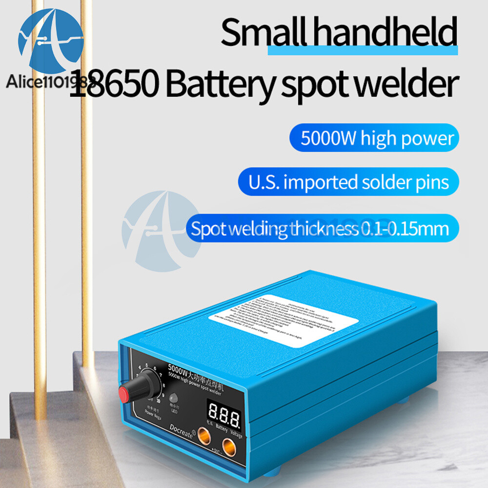 Portable Current Adjust 5000W 18650 Spot Welder Built-in 4000mAh/60C Battery