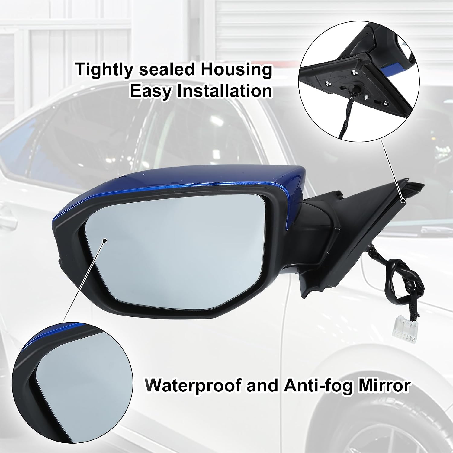 Door Mirror Assembly Left Driver Side for Honda Civic 2016-2020 Power Glass Heat