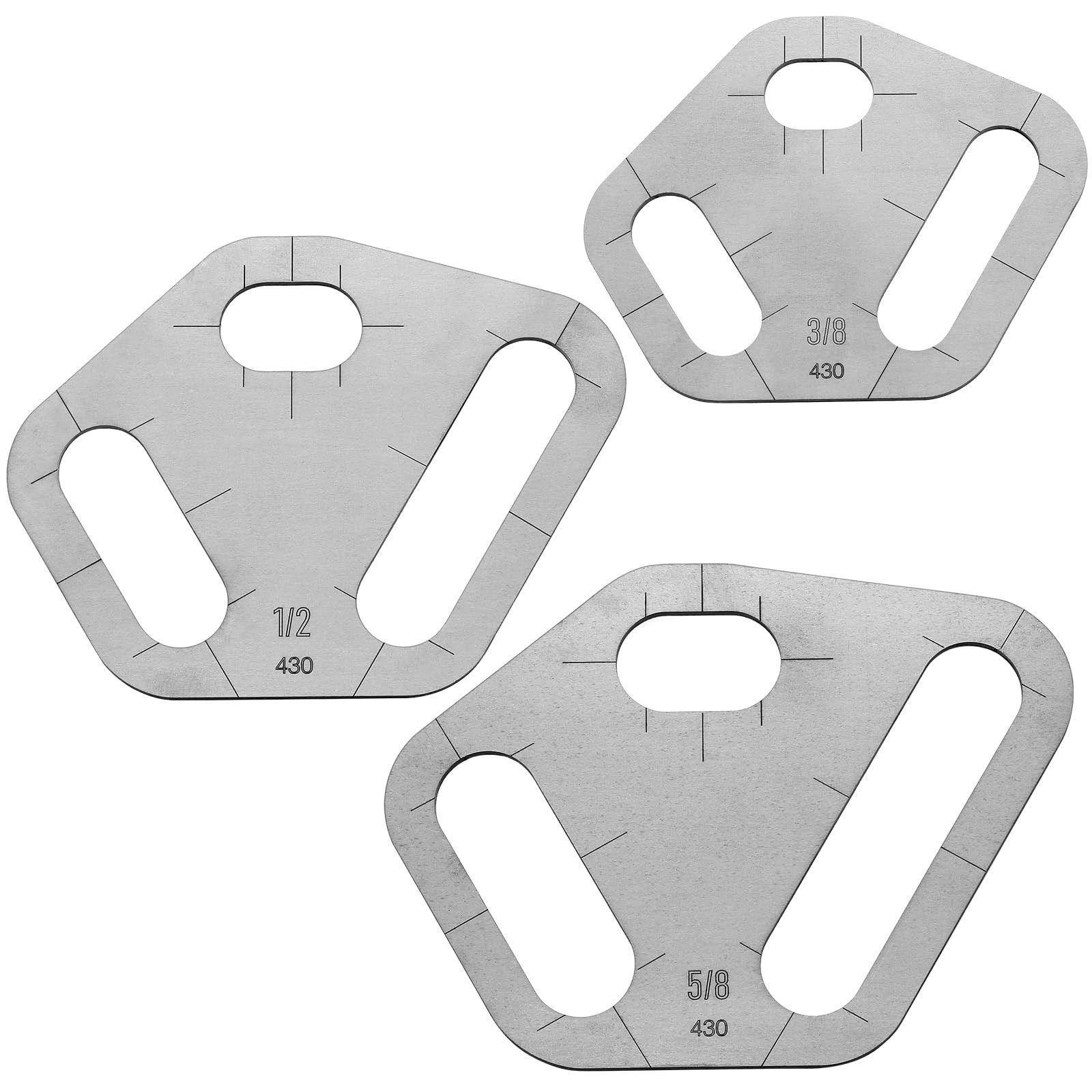 3 Pcs Plasma Stencil – 0.430” Tri Slot Cutter Guides 3 Pcs Plasma Accessorie…