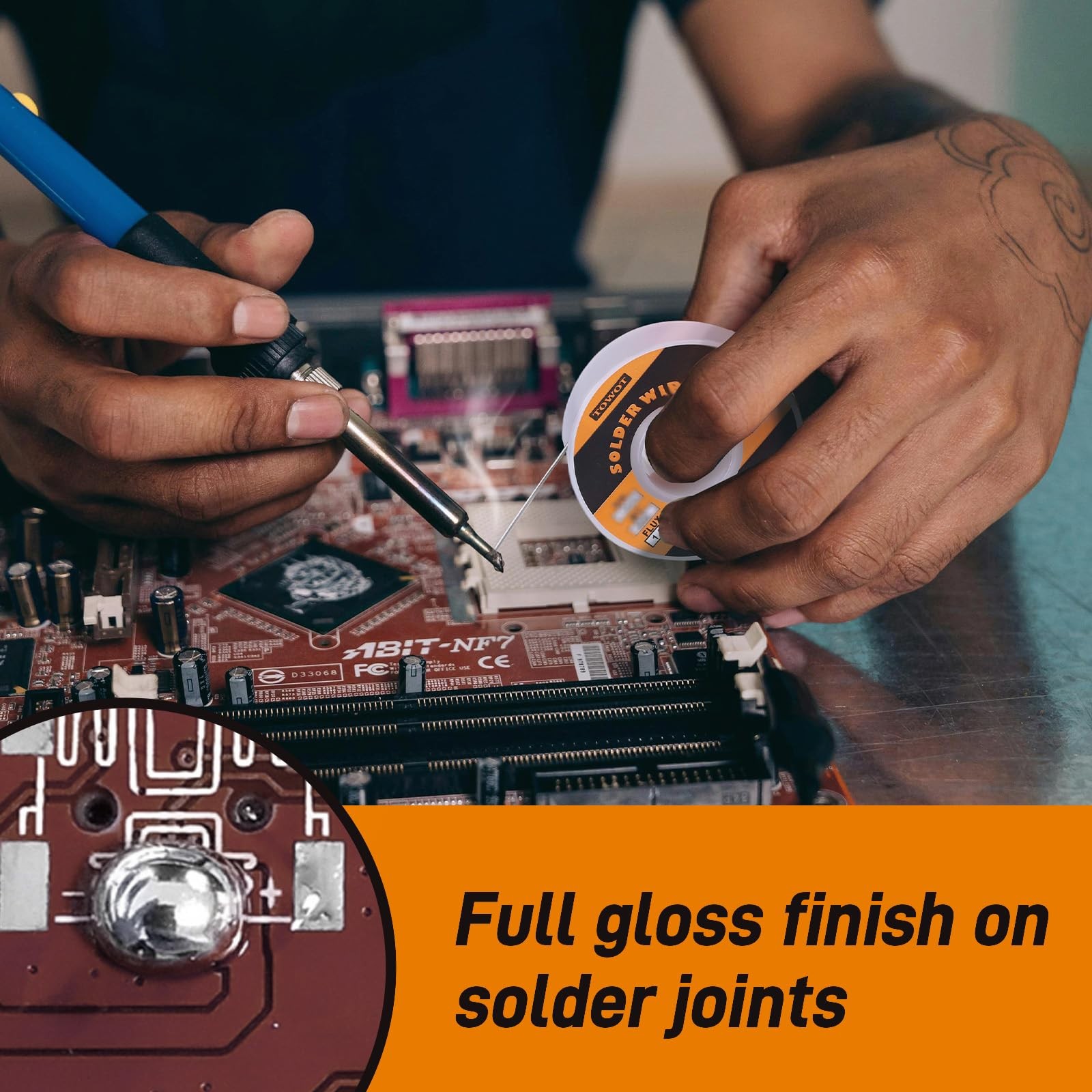 63-37 High Purity Tin Lead Rosin Core Solder Wire For Electrical Soldering