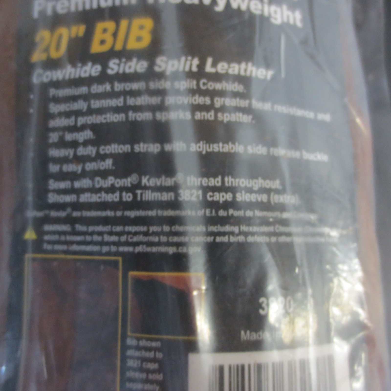 Tillman 3820 20″ Dark Brown Premium Side Split Cowhide Bib – OSFM