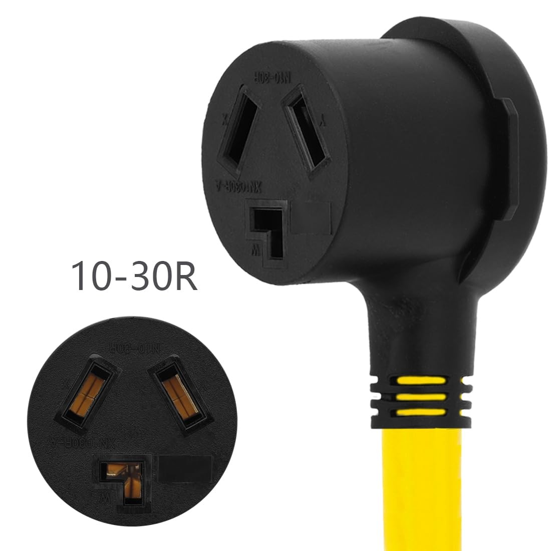 1Ft NEMA 6-50P to 10-30R STW 10AWG Welder Dryer Adapter Cord Yellow+Black