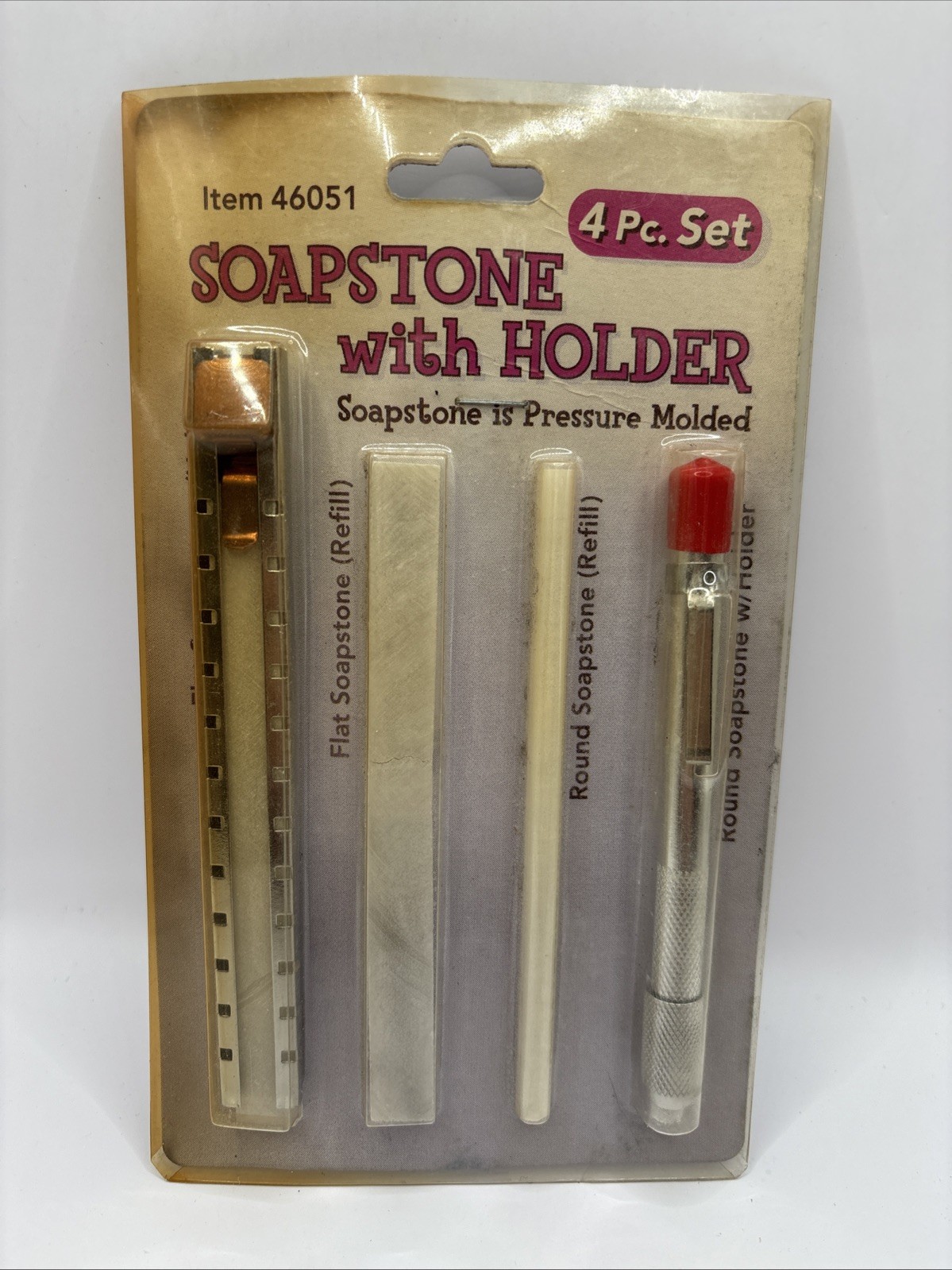 4 Pc Soapstone Marker Set with Holder