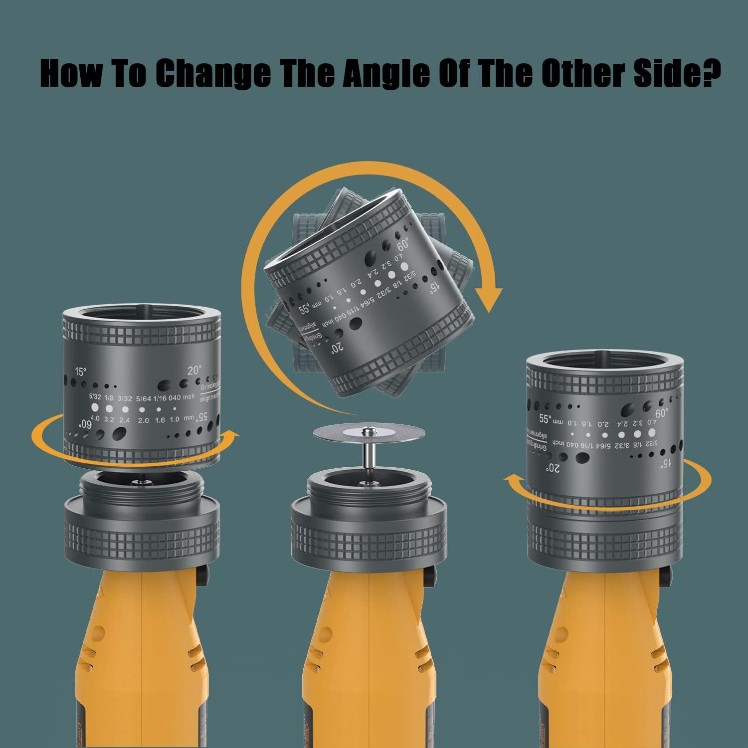 Tungsten Electrode Sharpener Grinder Head,Tig Welding Tool with Cut-Off Slot wit