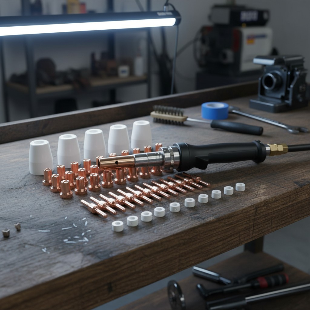60 Pieces of Plasma Cutter Consumables for High-Performance Cutting